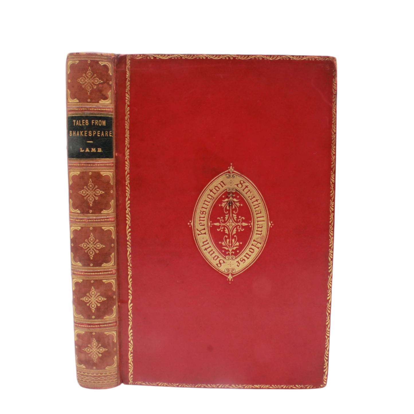 1890 "Tales from Shakespeare" Red Full Leather Prize Binding Book