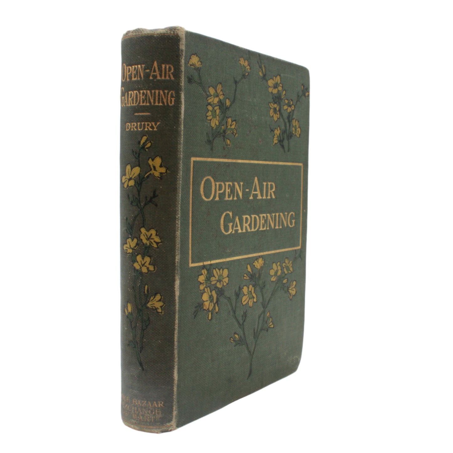 Victorian "Open Air Gardening: The Culture of Hearty Flowers, Fruits, Vegetables" Nature Green Cloth Book
