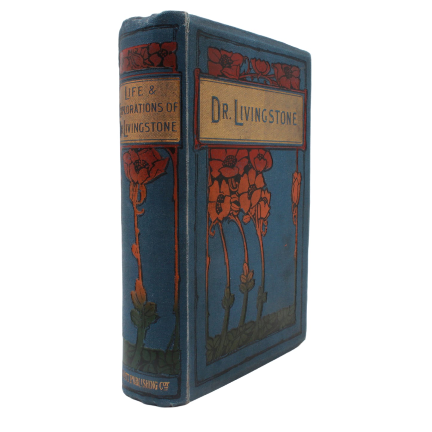 Antique "The Life of David Livingstone: The Great Missionary Explorer" Blue Cloth Book