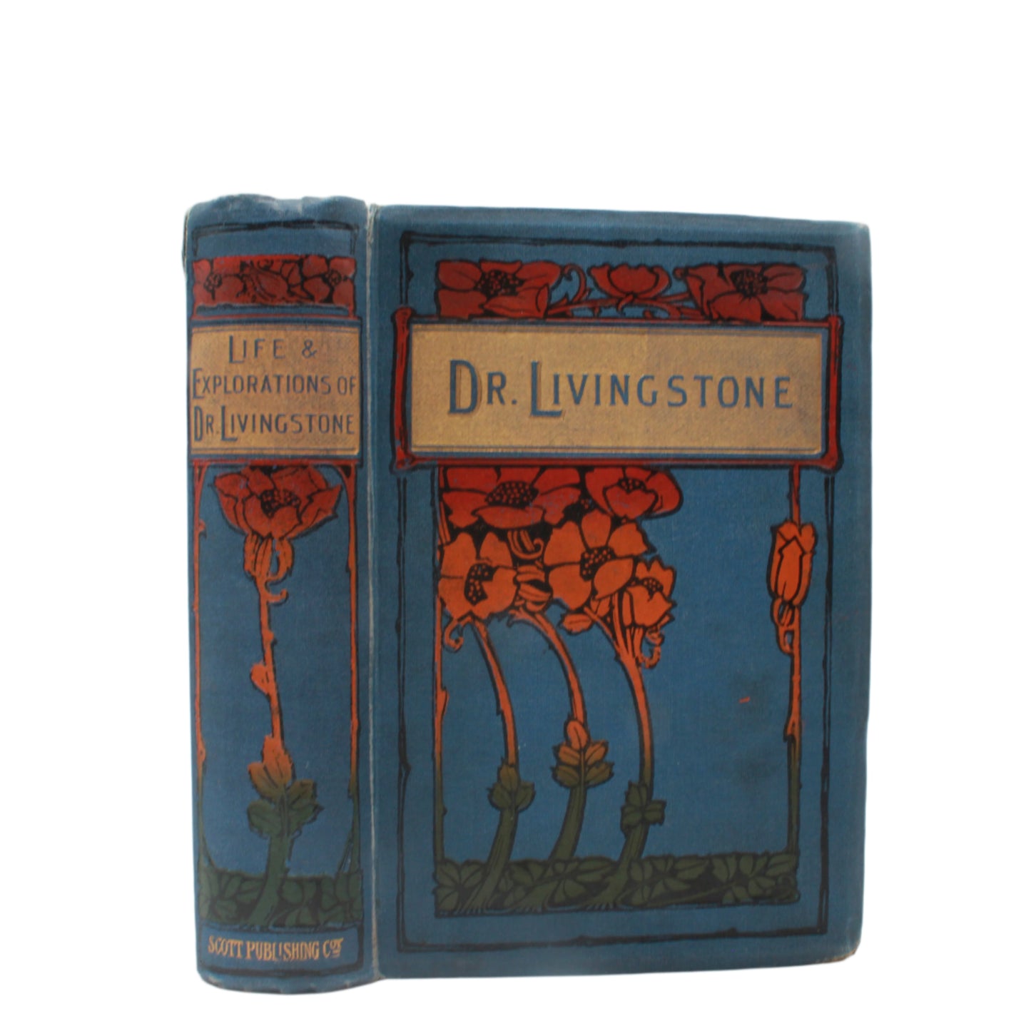 Antique "The Life of David Livingstone: The Great Missionary Explorer" Blue Cloth Book