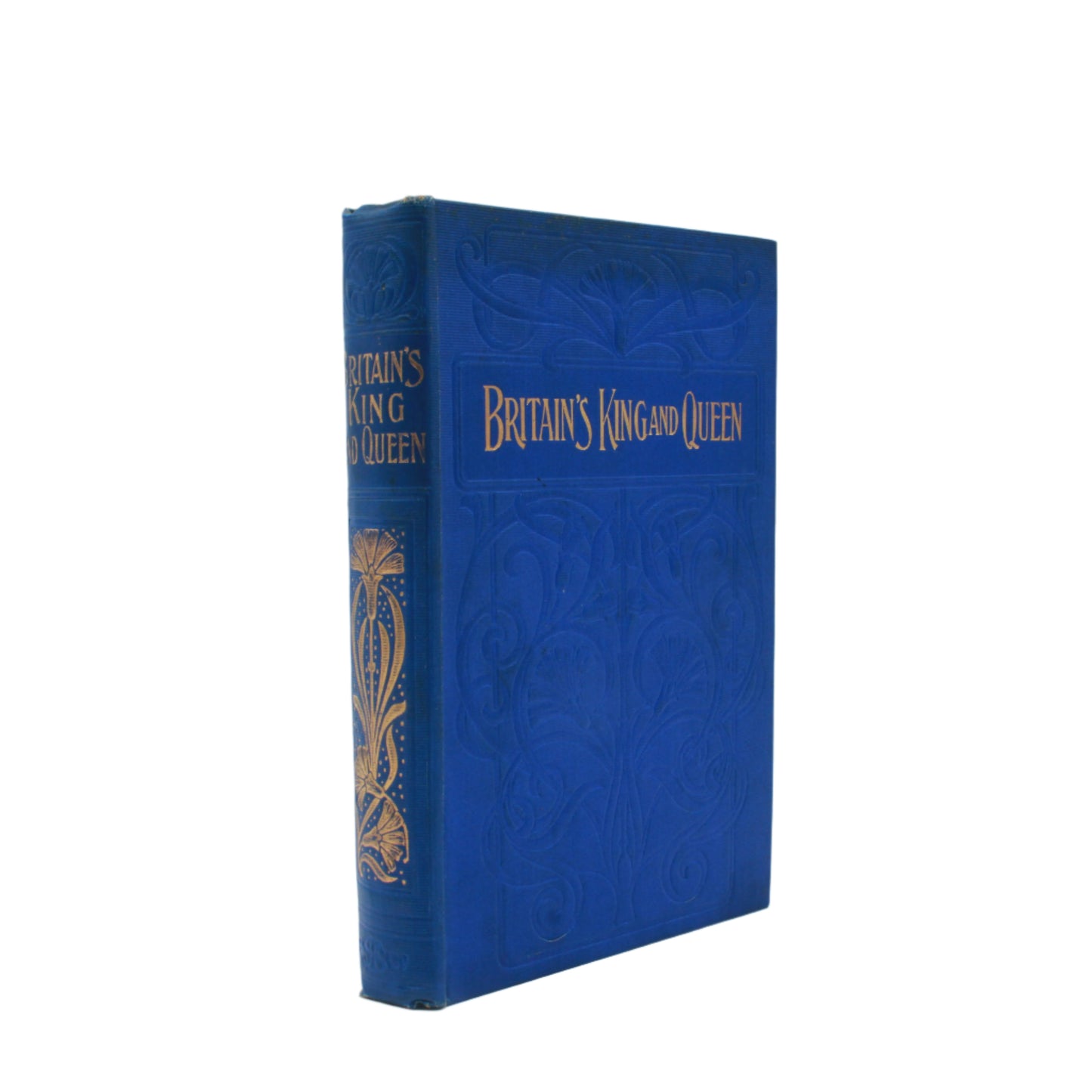 1902 " Britain’s King and Queen " Royalty Blue Cloth Book