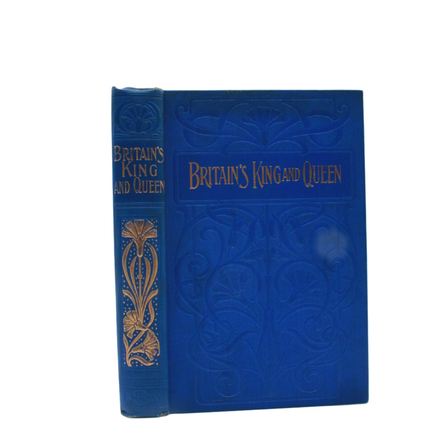 1902 " Britain’s King and Queen " Royalty Blue Cloth Book