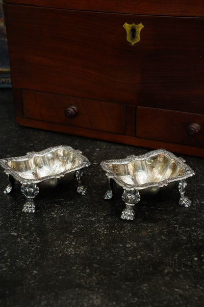 Victorian Silverplate Footed Dish with Rococo Border, Circa 1880