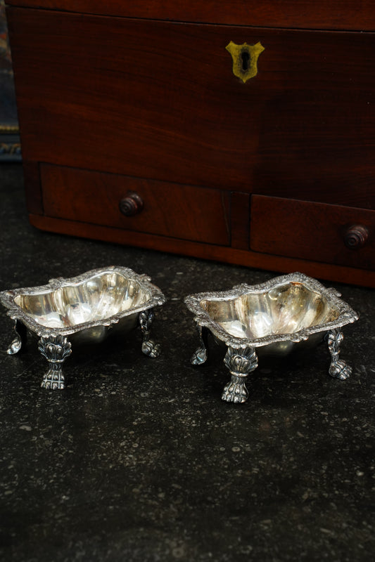 Victorian Silverplate Footed Dish with Rococo Border, Circa 1880