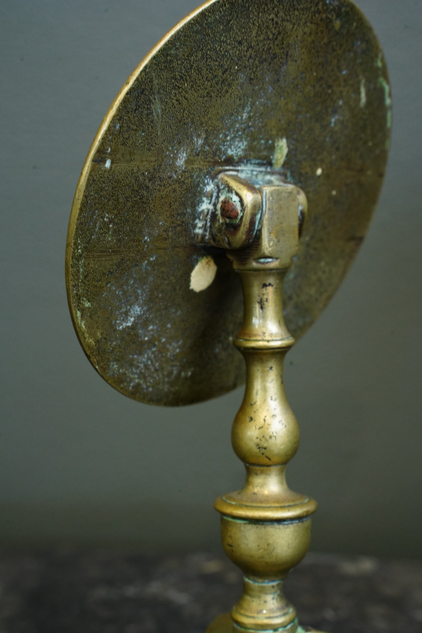 Miniature Brass Tilt-Top Chess Table Candle Reflectors