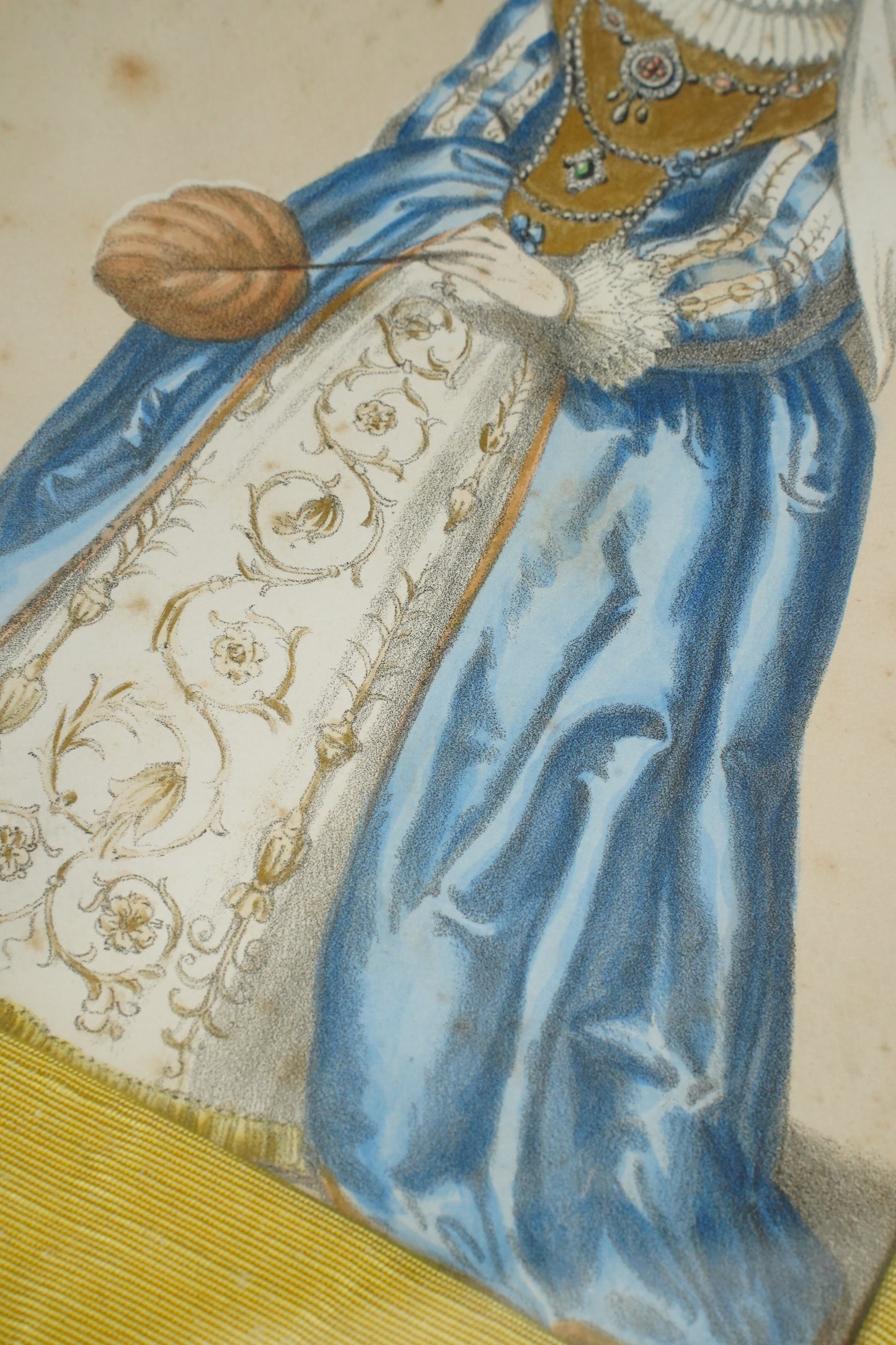 Antique English Hand-Coloured Engraved Royal Costume Plates