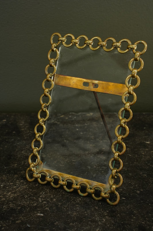 Victorian Brass Chain Link Picture Frame
