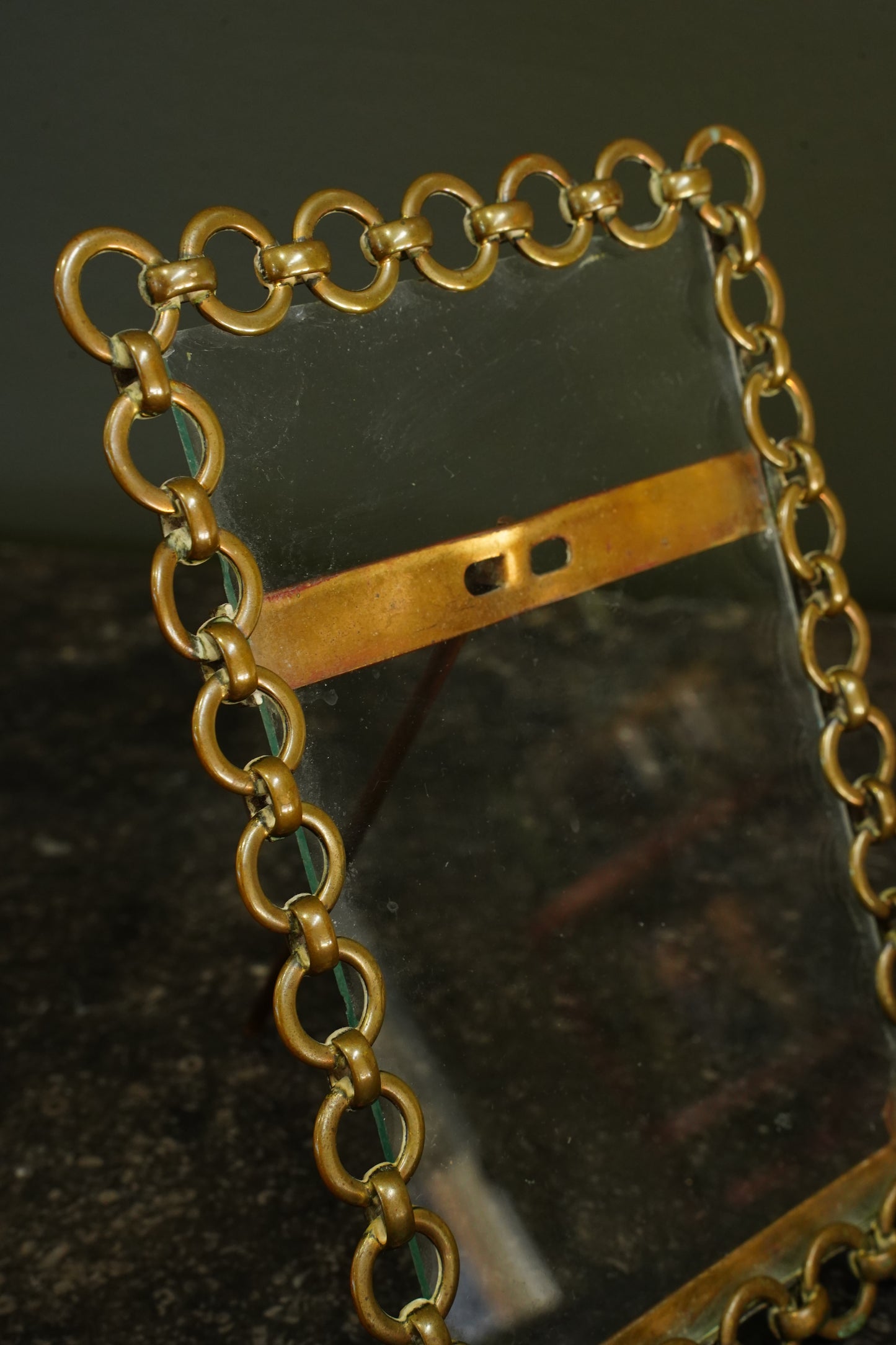 Victorian Brass Chain Link Picture Frame