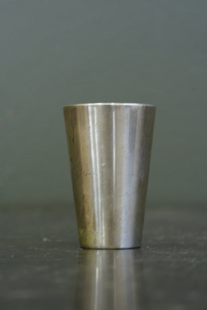 Antique Swedish Miniature Silver Plate Schnapps Cup, Tre Kronor Crest