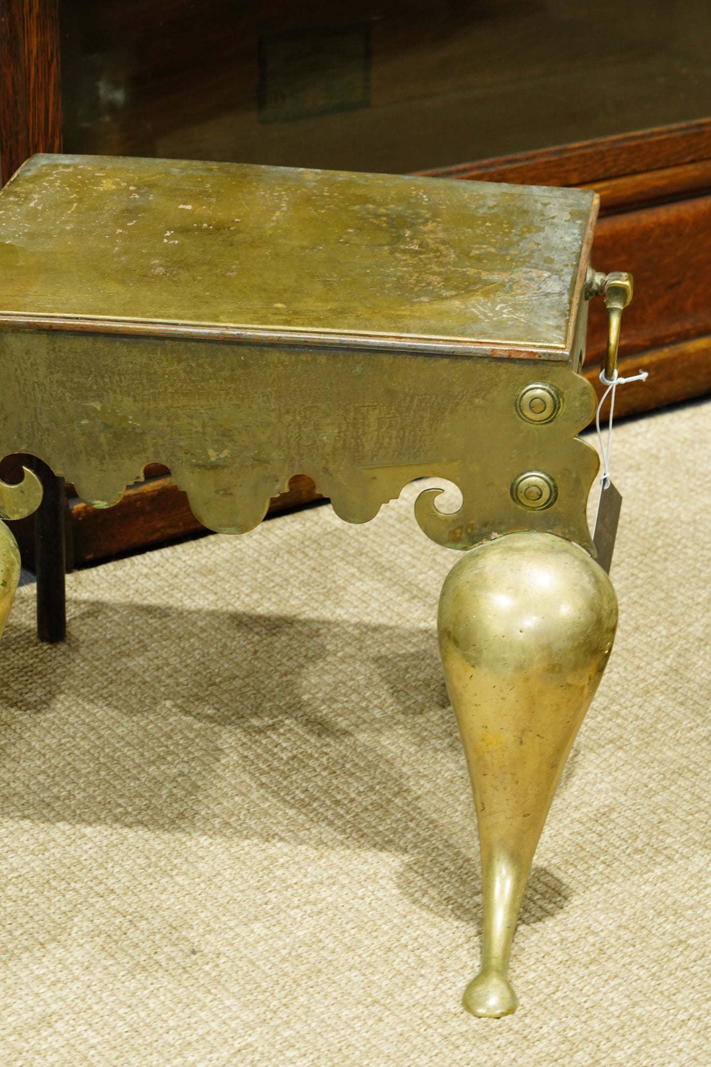 Antique English Brass Footman | Stepstool