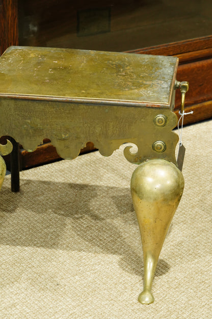 Antique English Brass Footman | Stepstool