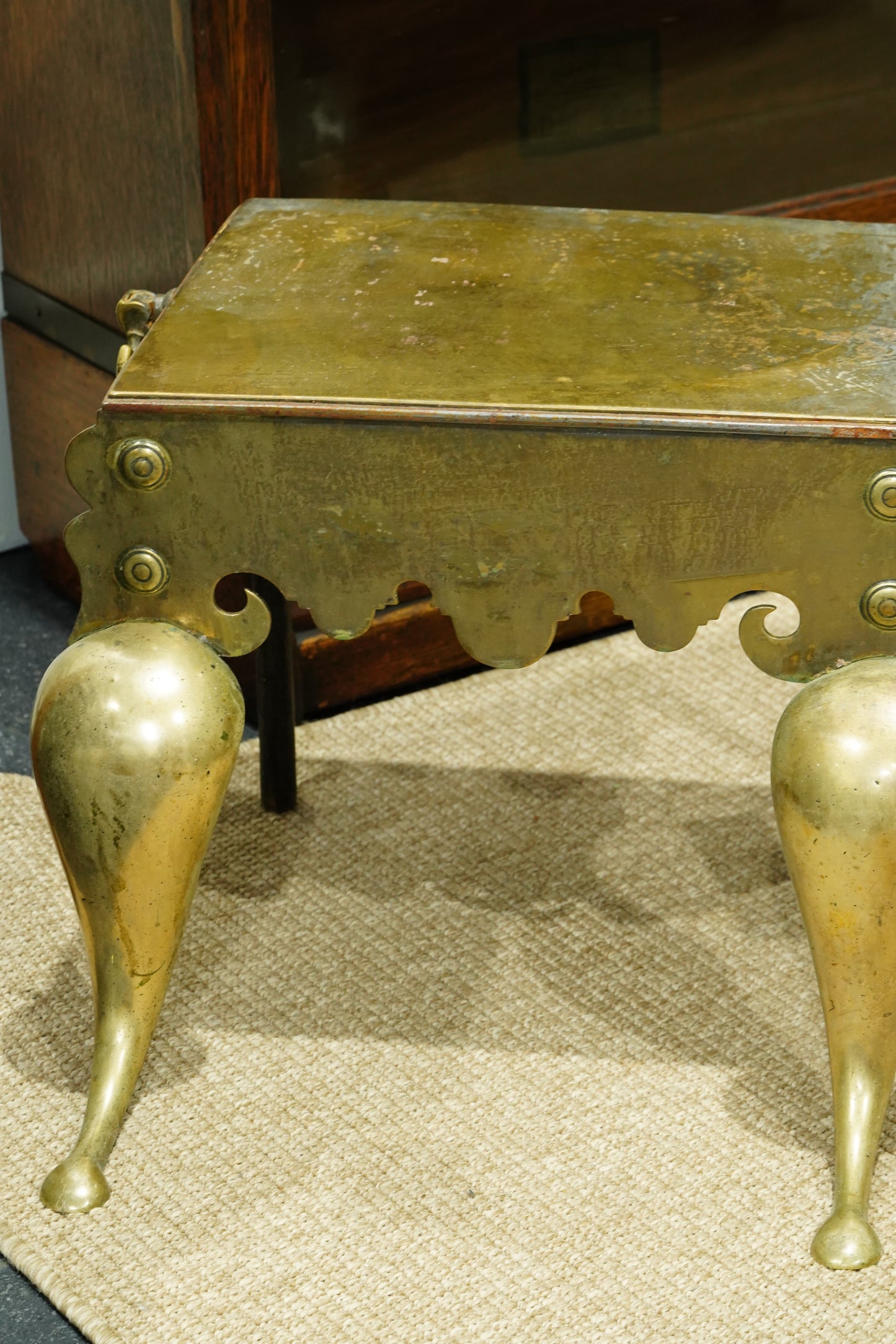 Antique English Brass Footman | Stepstool