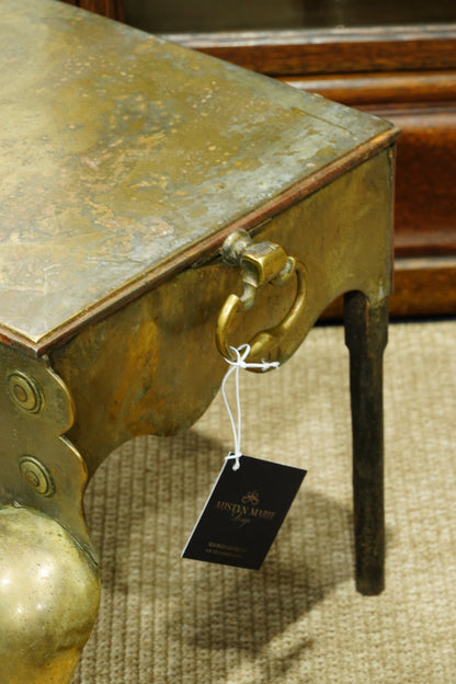 Antique English Brass Footman | Stepstool
