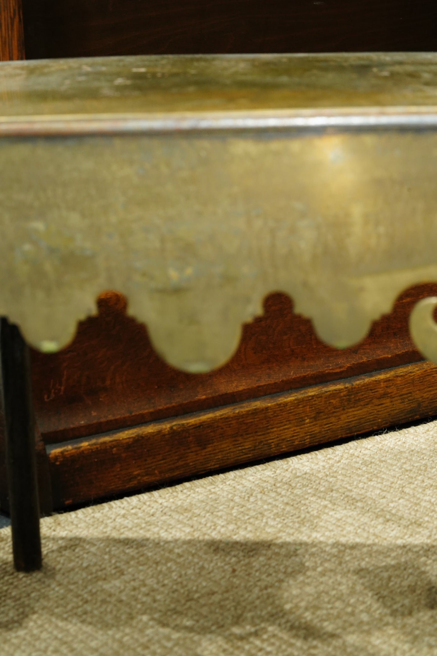 Antique English Brass Footman | Stepstool