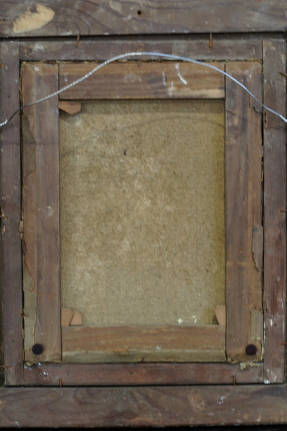 Antique French Oval Oil Painting