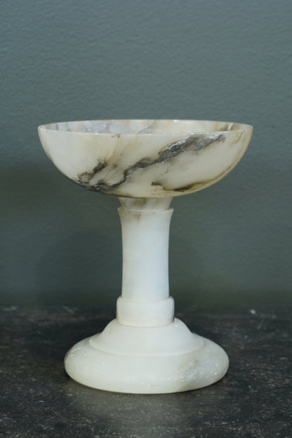 Pair of English Edwardian Alabaster Tazzas, Circa 1900