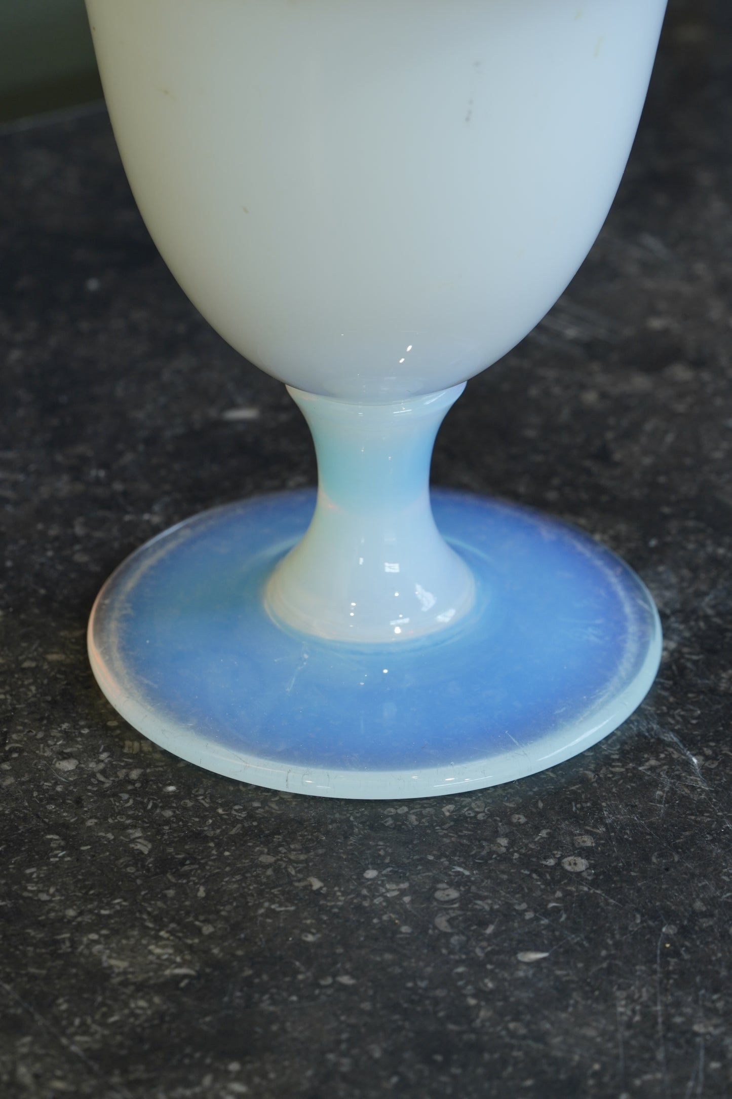 Vintage French Opaline Glass Table Lamp, Sevre France