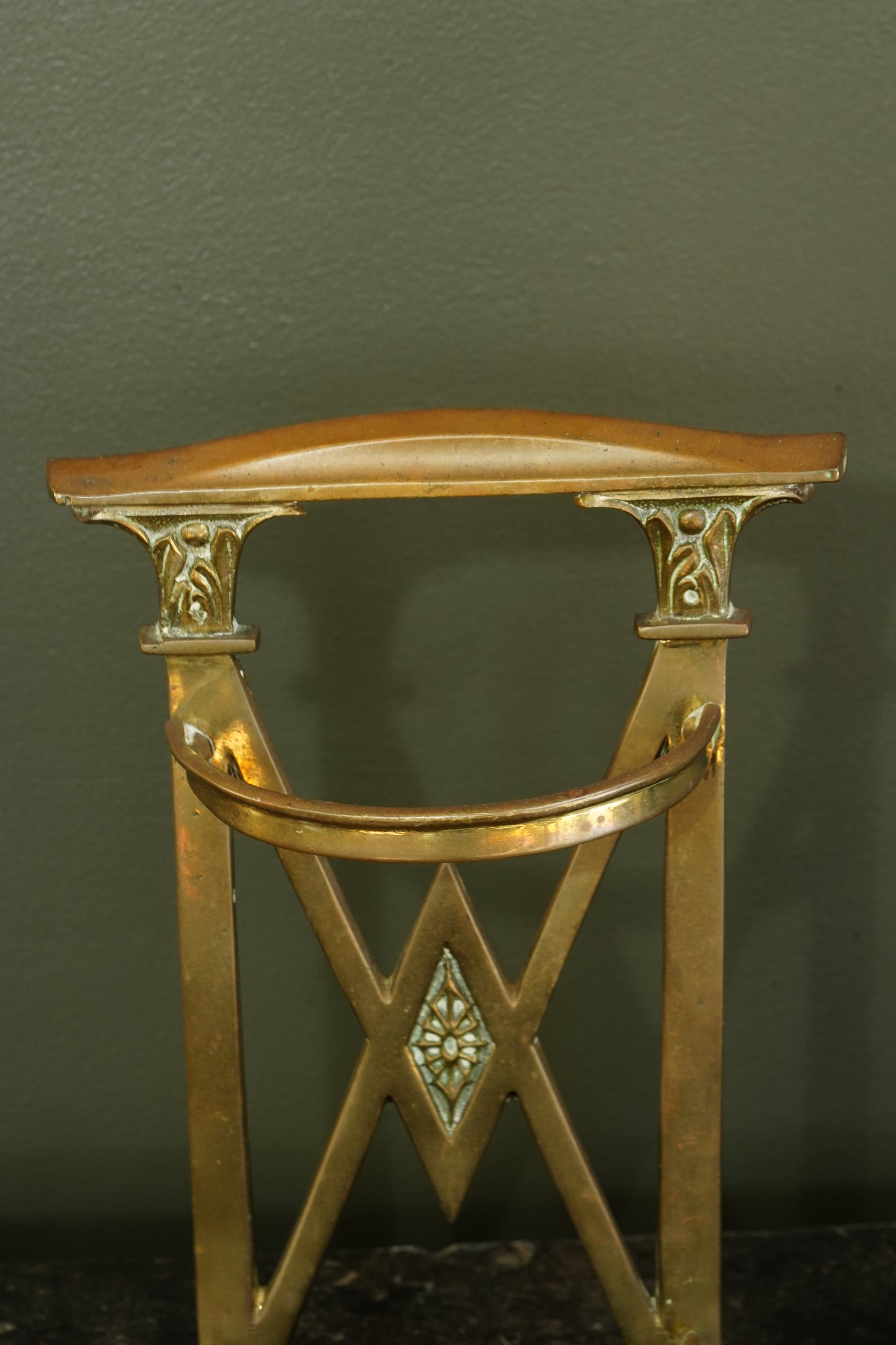 Antique Edwardian Brass Umbrella Stand