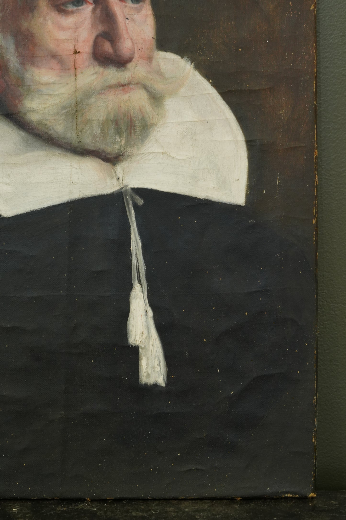 Antique Dutch School Portrait of a Gentleman, Possibly 17th-18th Century
