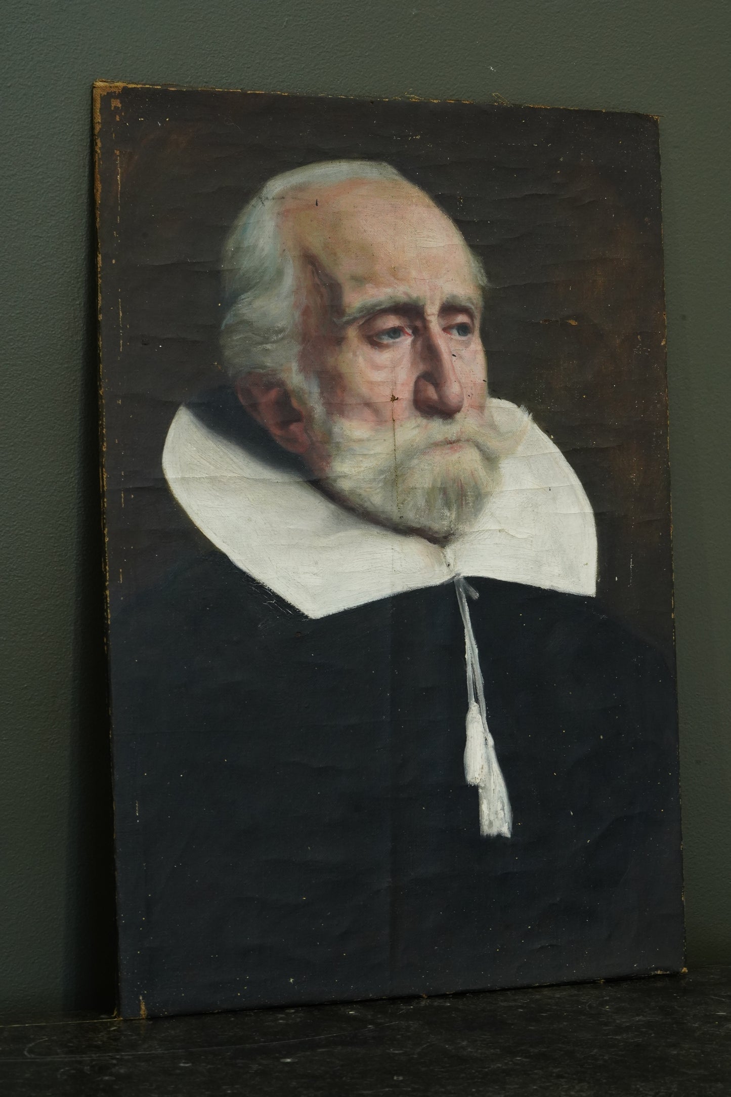 Antique Dutch School Portrait of a Gentleman, Possibly 17th-18th Century