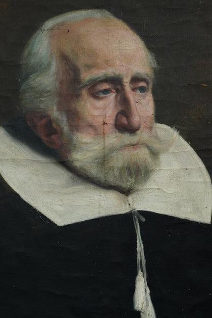 Antique Dutch School Portrait of a Gentleman, Possibly 17th-18th Century