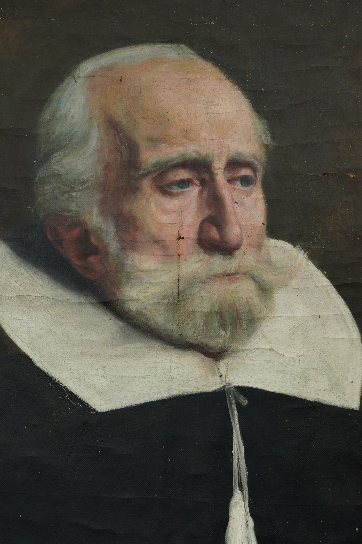 Antique Dutch School Portrait of a Gentleman, Possibly 17th-18th Century