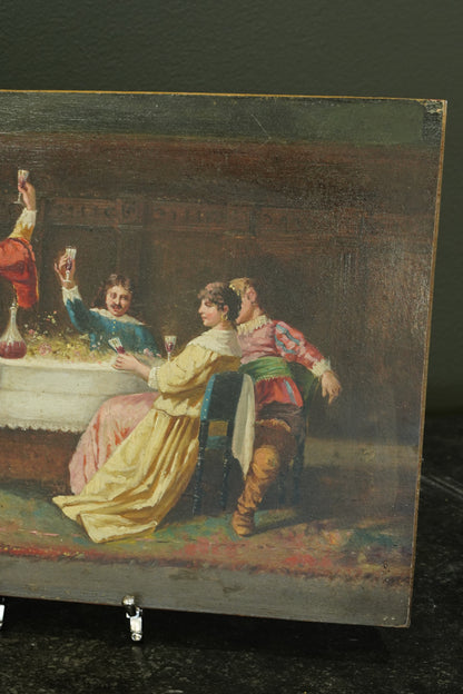 Antique 19th Century Oil on Panel, Continental European School