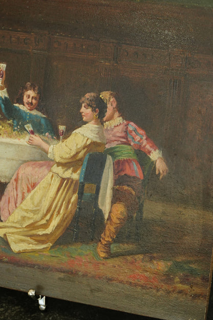 Antique 19th Century Oil on Panel, Continental European School