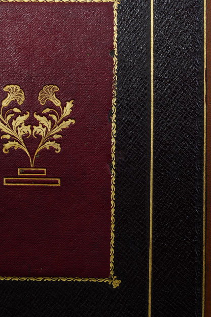 *Reserved* British Christmas 1946 Presentation Folder, Morocco Leather, Illuminated Interior