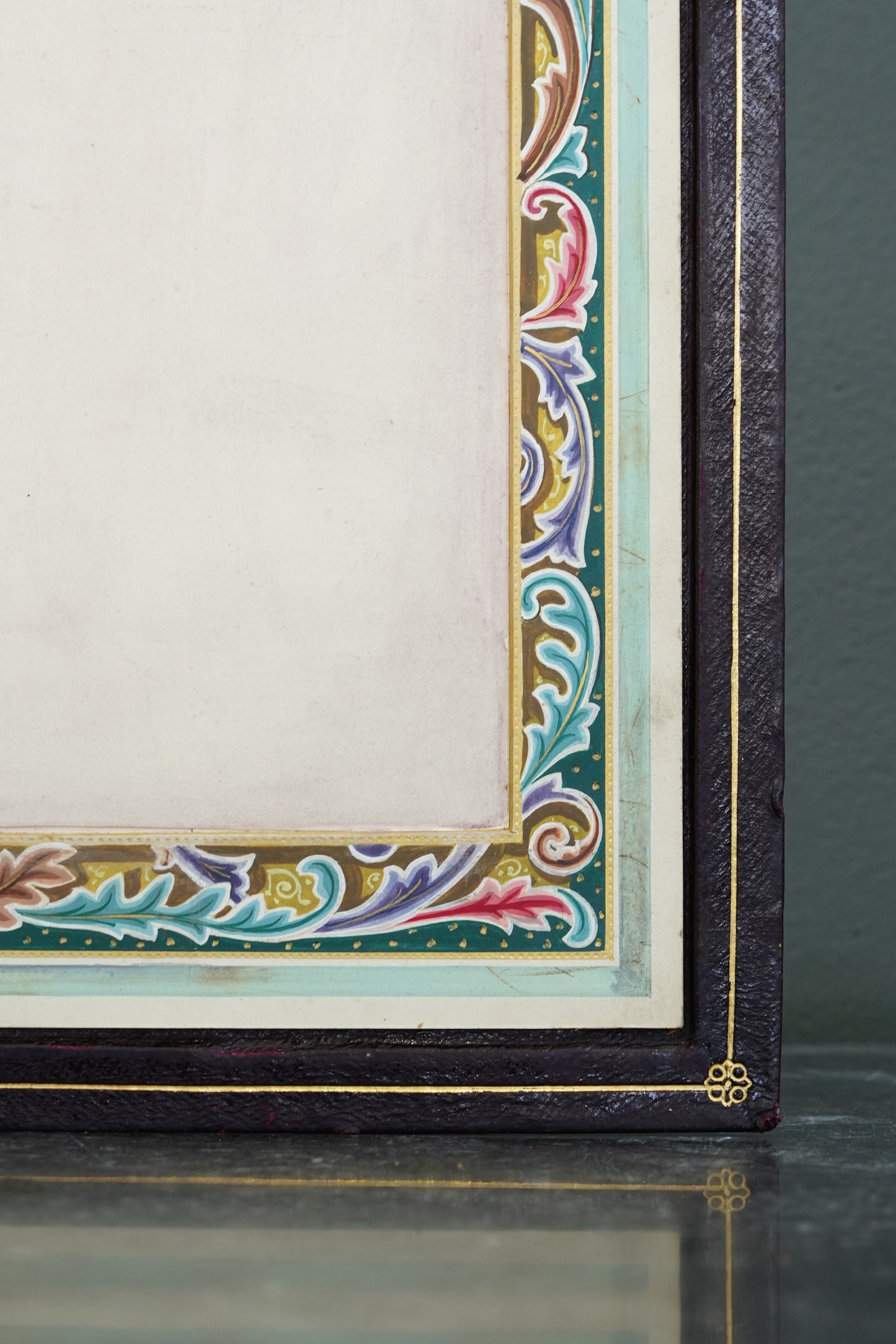 *Reserved* British Christmas 1946 Presentation Folder, Morocco Leather, Illuminated Interior