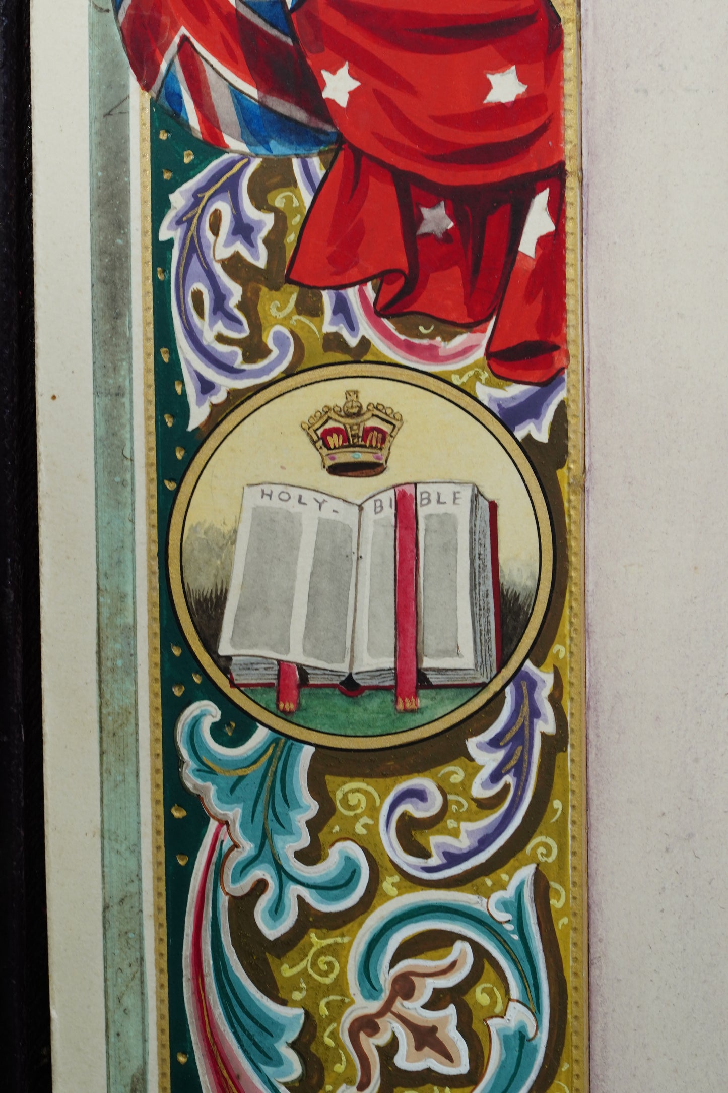 *Reserved* British Christmas 1946 Presentation Folder, Morocco Leather, Illuminated Interior