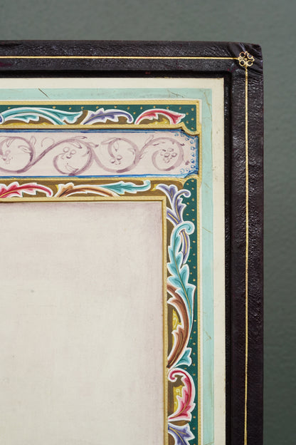 *Reserved* British Christmas 1946 Presentation Folder, Morocco Leather, Illuminated Interior