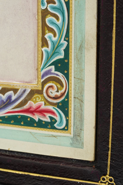 *Reserved* British Christmas 1946 Presentation Folder, Morocco Leather, Illuminated Interior