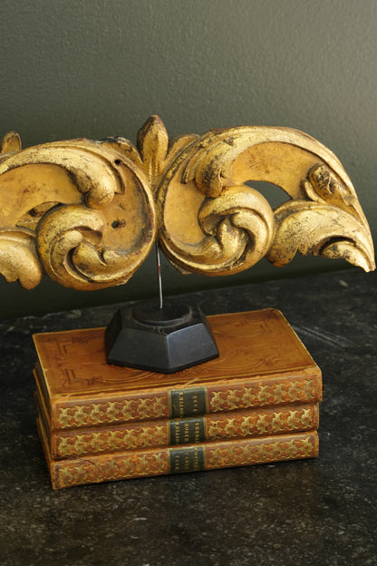 *Reserved* Antique French Gilt Carved Wood Acanthus Fragment