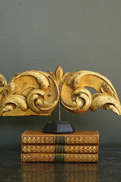 *Reserved* Antique French Gilt Carved Wood Acanthus Fragment