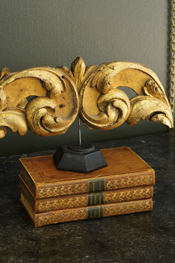 *Reserved* Antique French Gilt Carved Wood Acanthus Fragment secondary view