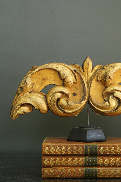 *Reserved* Antique French Gilt Carved Wood Acanthus Fragment
