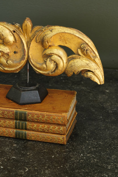 *Reserved* Antique French Gilt Carved Wood Acanthus Fragment