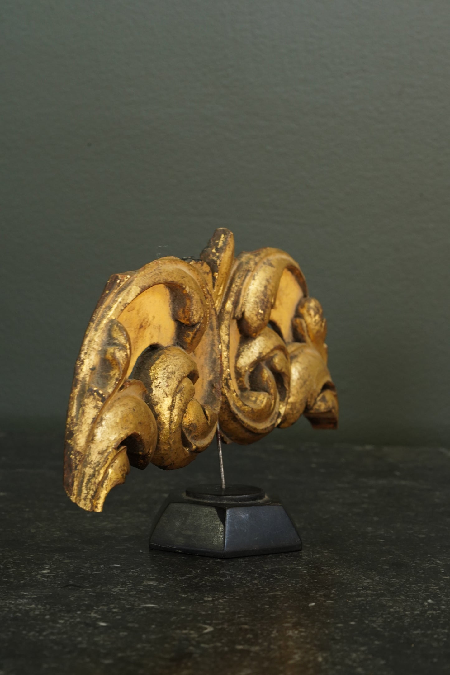 *Reserved* Antique French Gilt Carved Wood Acanthus Fragment