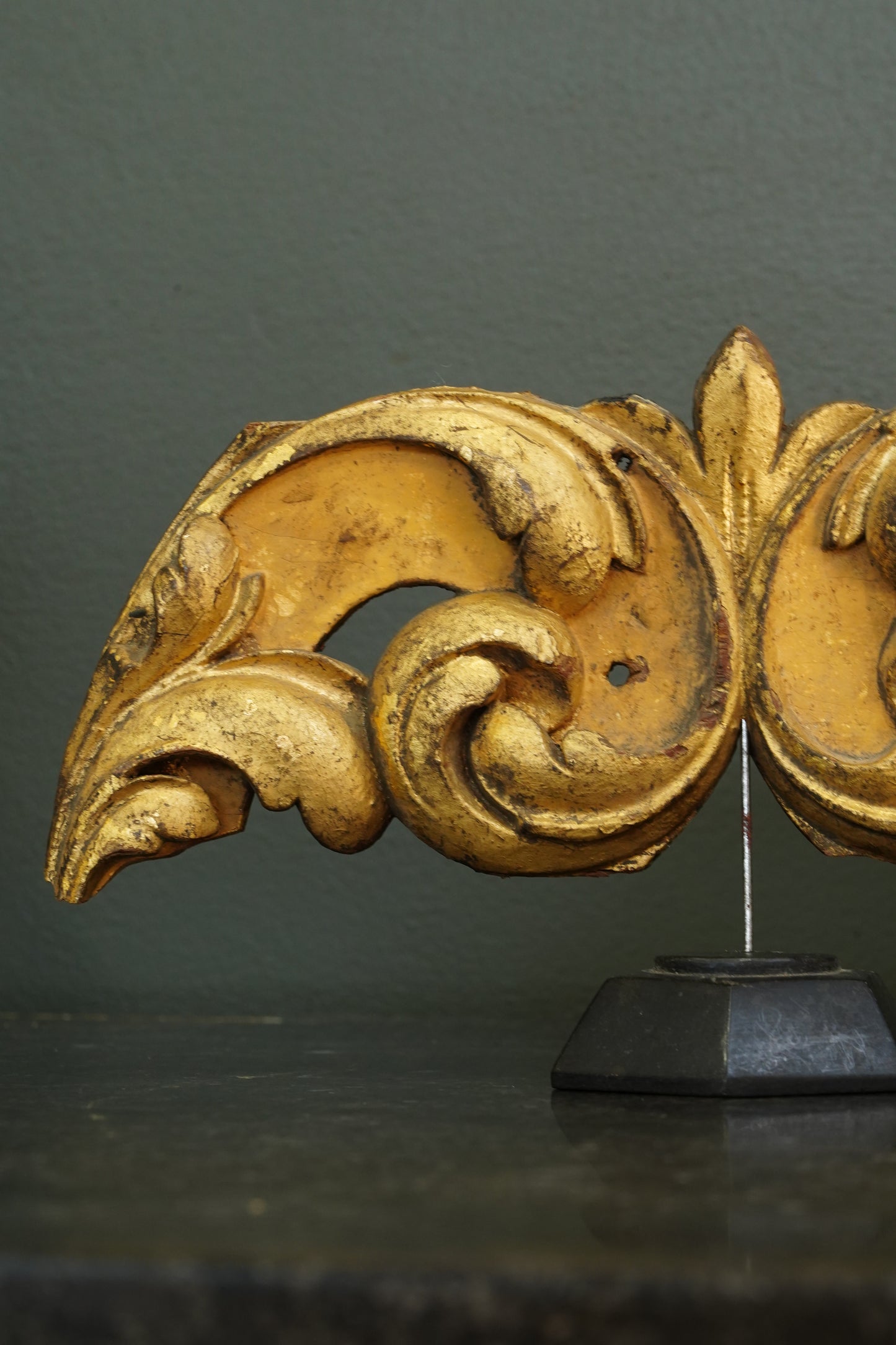 *Reserved* Antique French Gilt Carved Wood Acanthus Fragment