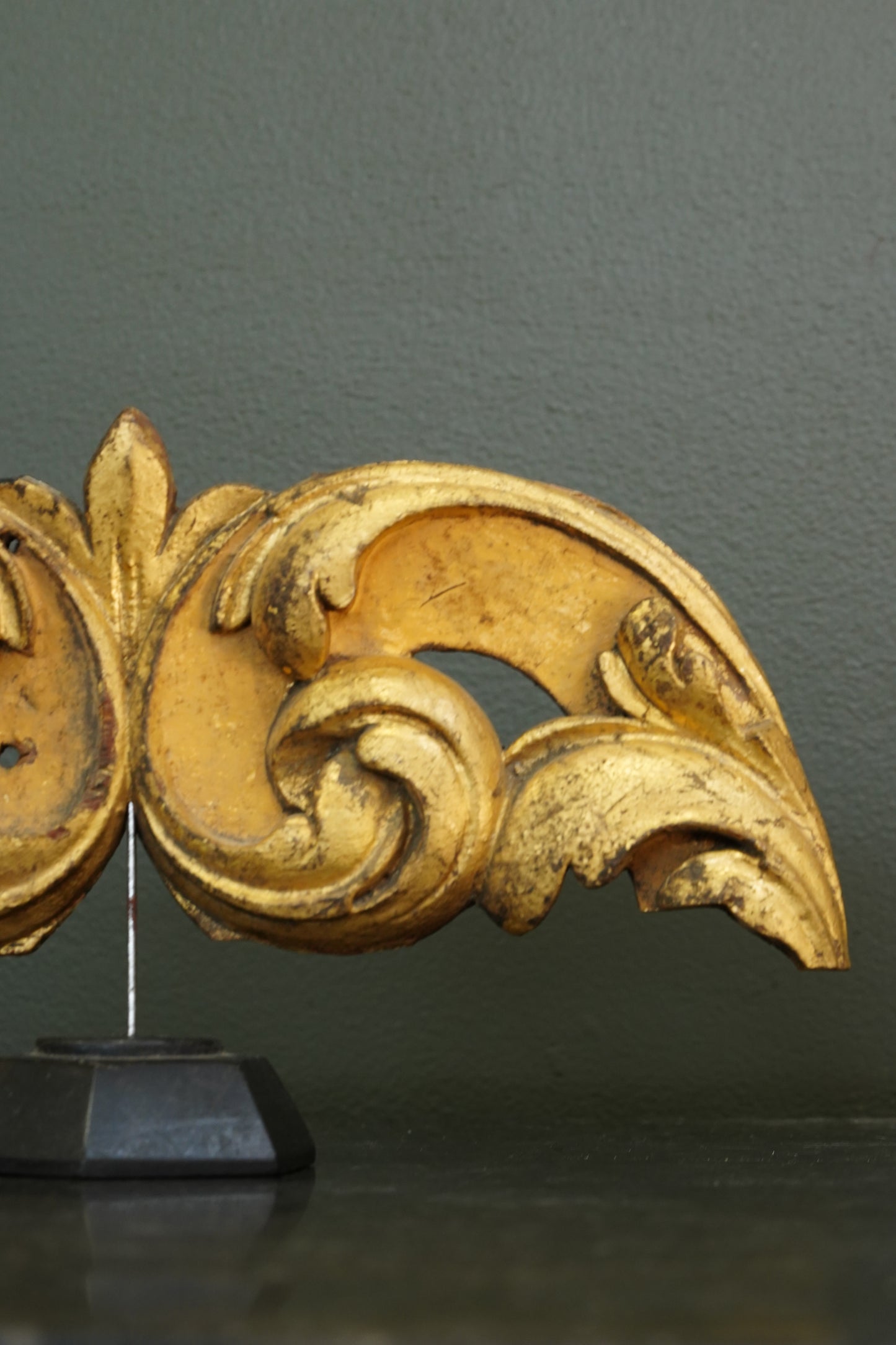 *Reserved* Antique French Gilt Carved Wood Acanthus Fragment