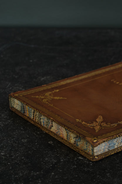 Antique Schubert 40 Melodies Leather Score Music Leather Book