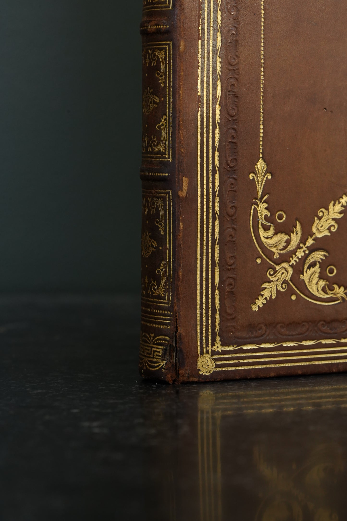 Antique Schubert 40 Melodies Leather Score Music Leather Book