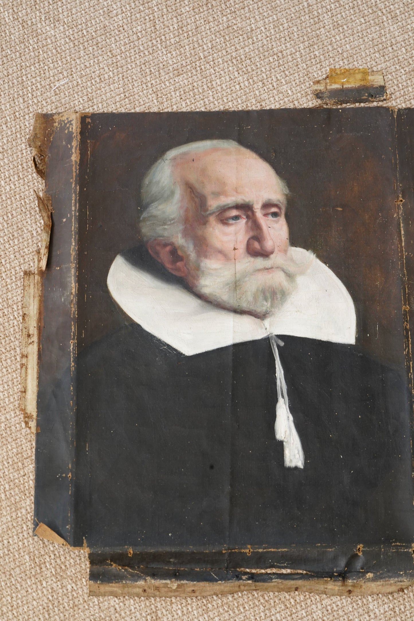 Antique Dutch School Portrait of a Gentleman, Possibly 17th-18th Century