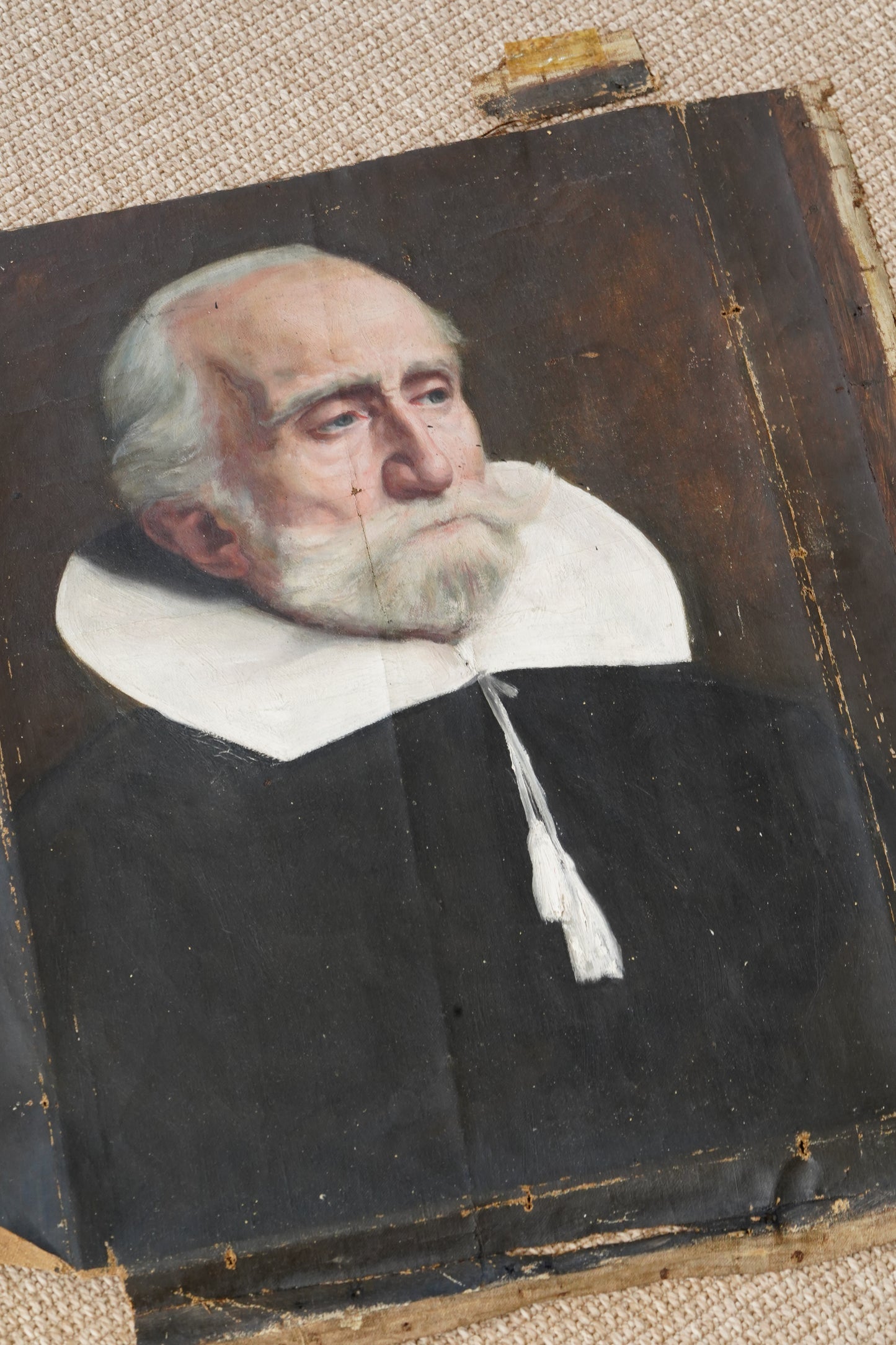 Antique Dutch School Portrait of a Gentleman, Possibly 17th-18th Century