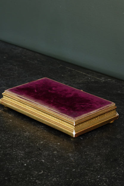 *Reserved* Victorian Gilt Gesso Display Plinth with Velvet Top