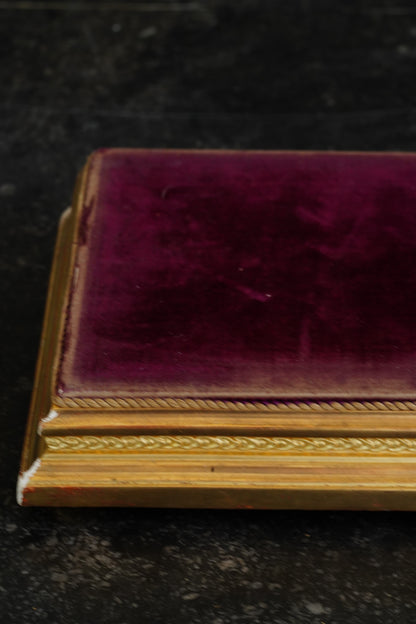 *Reserved* Victorian Gilt Gesso Display Plinth with Velvet Top