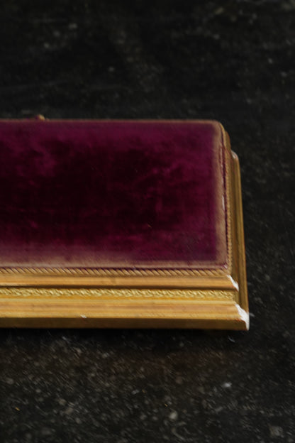 *Reserved* Victorian Gilt Gesso Display Plinth with Velvet Top