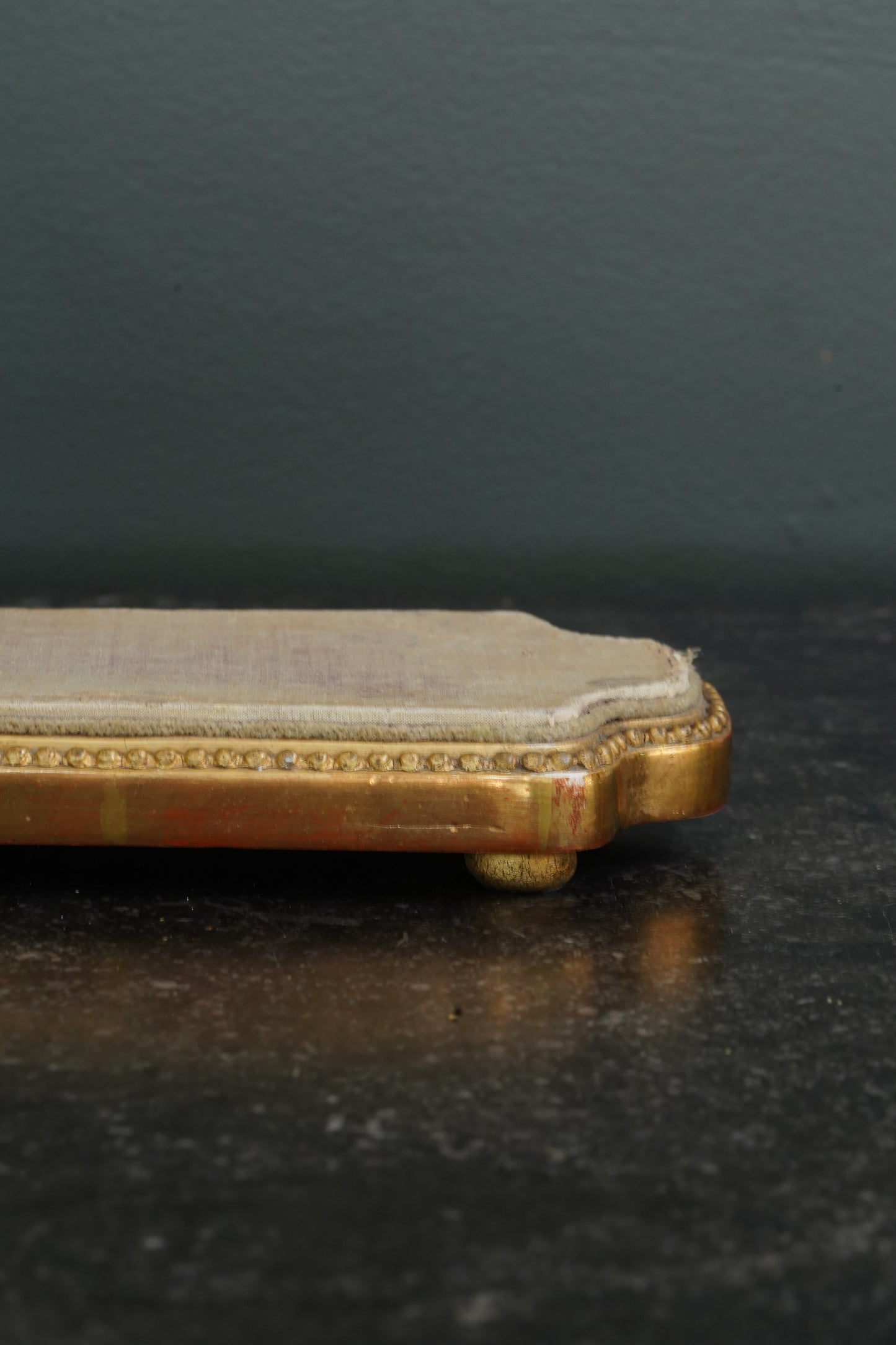 *Reserved* Antique Giltwood Display Plinth, Cartouche Form