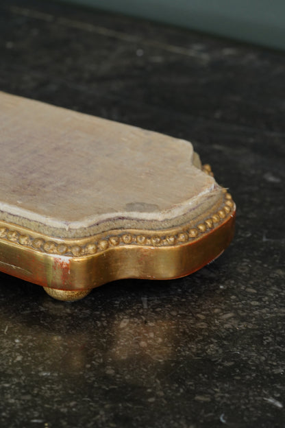 *Reserved* Antique Giltwood Display Plinth, Cartouche Form